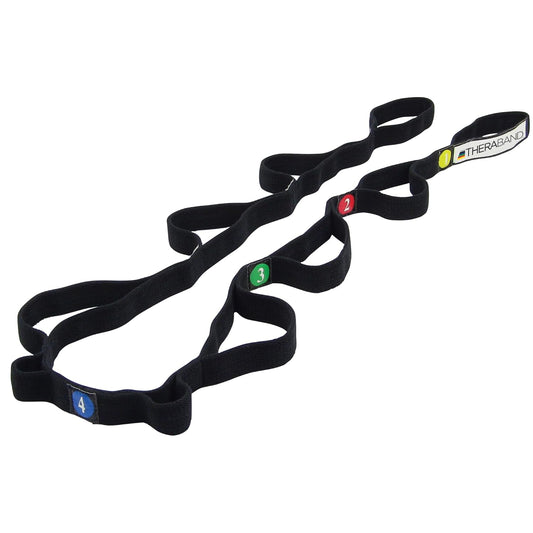 THERABAND Stretch Strap with Loops to Increase Flexibility, Dynamic Stretching Tool for Athletes Including Dancers, Cheerleaders, Gymnasts, Runners, Pilates and Yoga Elastic Stretch Out Band