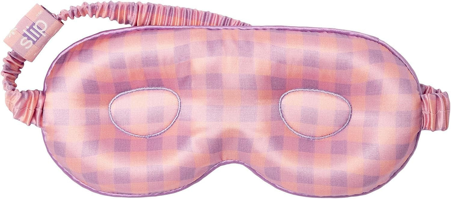 slip Contour Sleep Mask | 100% Pure Mulberry Silk, Ultra Soft | Contoured Design, Prevents Eye Pressure | Adjustable Strap, Ideal for Travel - Black