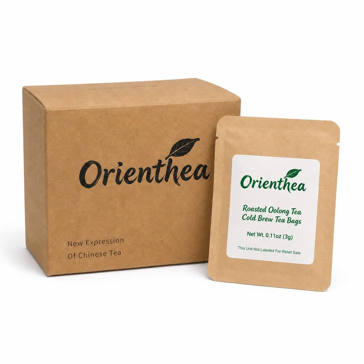 Orienthea 100% Organic Roasted Oolong Tea, Hot & Cold Brew, 20 Bags (3g)