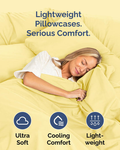 Standard Pillow Cases Set of 10 - Ultra Soft Hotel Quality Pillowcase Covers - Comfy, Cozy & Wrinkle Free - Shrink, Stain and Fade Resistant - Machine Washable Pillow Protectors - 10 Pcs Set - White - Colors B