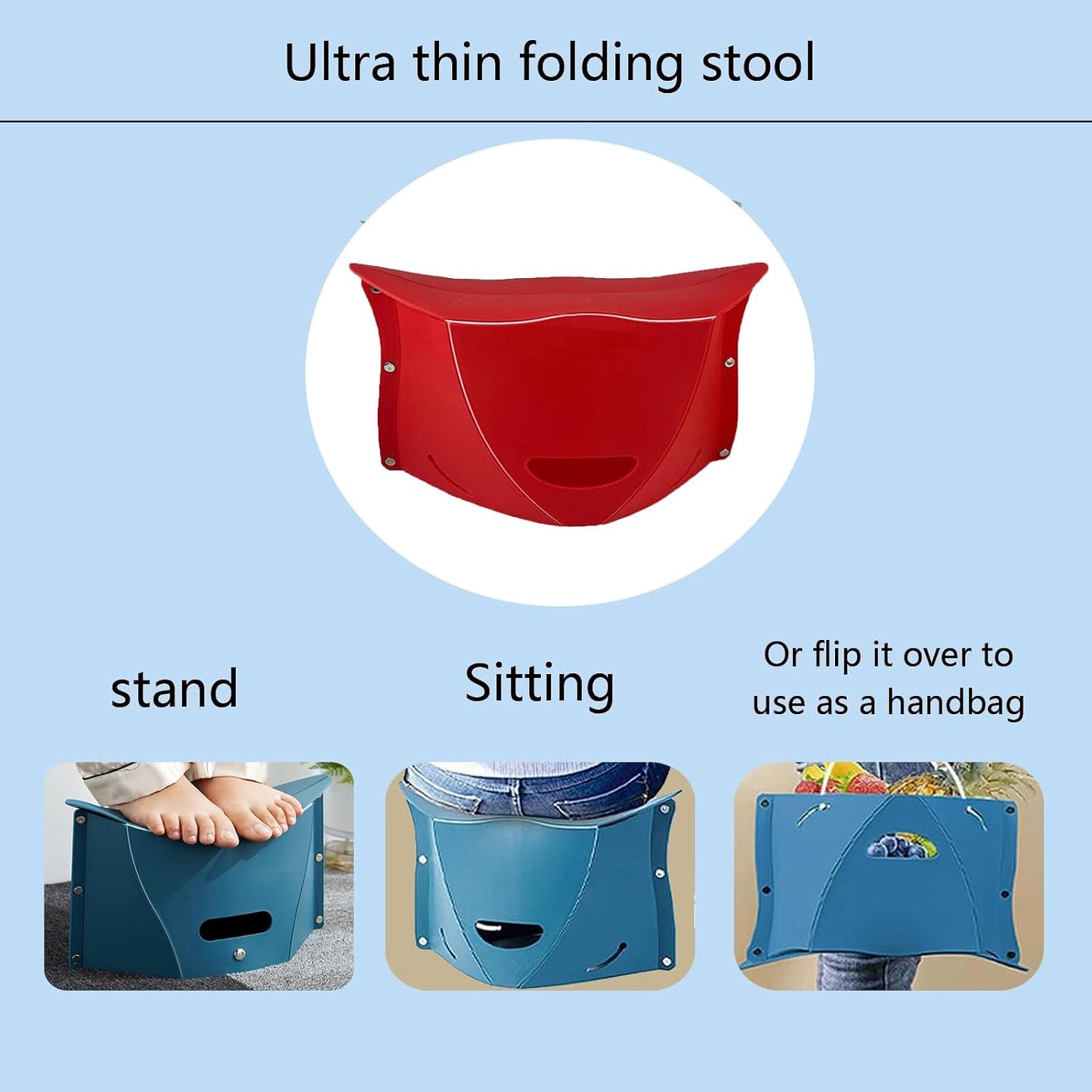 Travel Foot Rest for Airplane,Airplane Foot Rest,Portable Folding Under Desk Foot Stool,Relieves Back & Knee Pain,Comfortable for Long Flights,Cars,Trains,Ultralight Mini (Dark Blue)