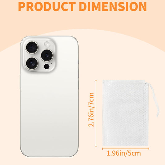 TamBee 100 Pack Disposable Tea Filter Bags Tea infusers 4" x 6" Empty Muslin Drawstring Seal Filter Tea Bags Drawstring Herb Loose Tea bag for Brew Tea Cold Brew Coffee（4" x 6" /10 x 15cm）
