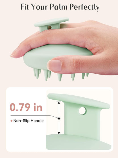 HEETA Silicone Scalp Massager Hair Scrubber Shampoo Brush for Hair Growth
