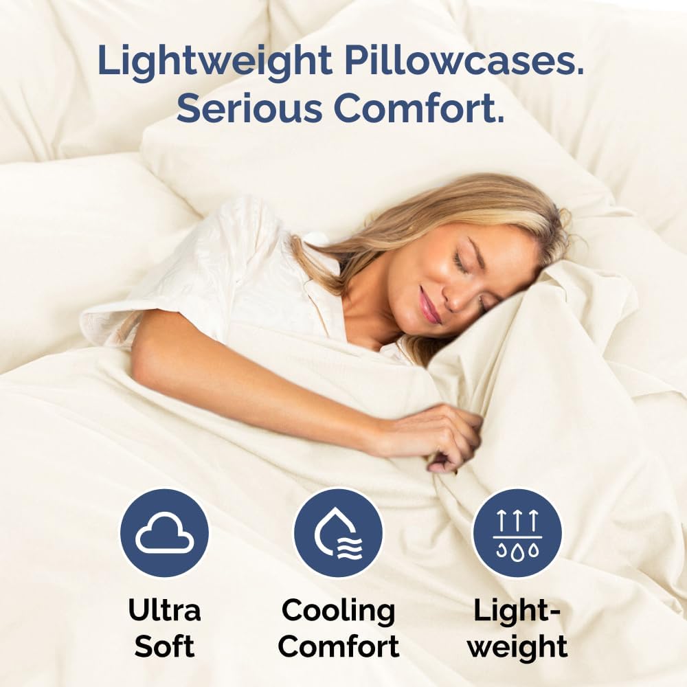 Standard Pillow Cases Set of 10 - Ultra Soft Hotel Quality Pillowcase Covers - Comfy, Cozy & Wrinkle Free - Shrink, Stain and Fade Resistant - Machine Washable Pillow Protectors - 10 Pcs Set - White - Colors B