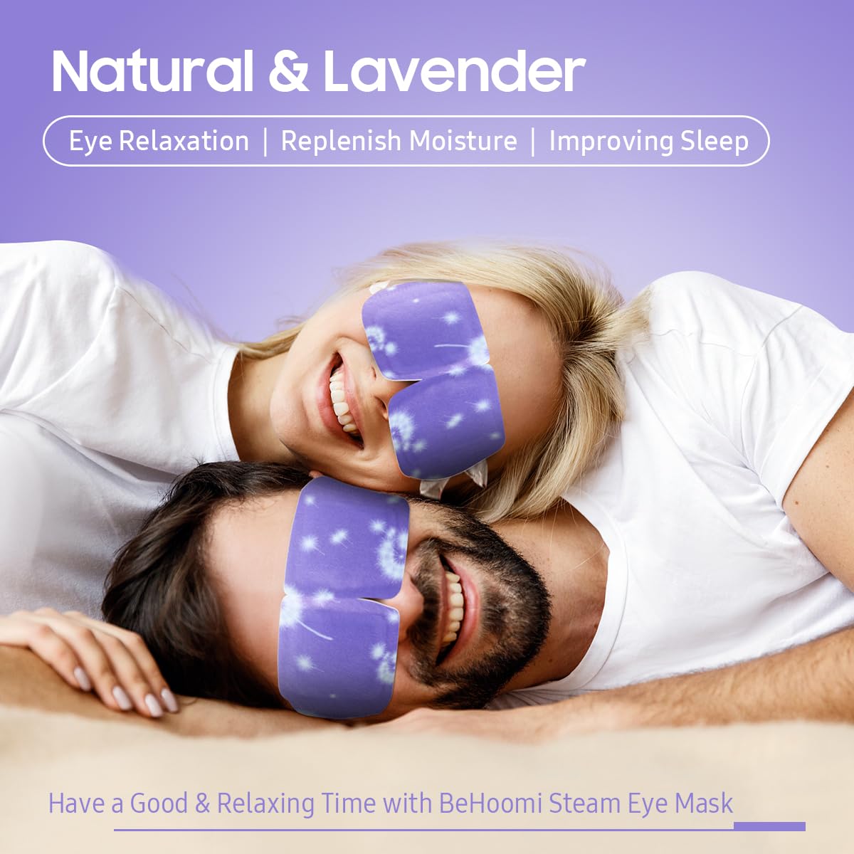 BeHoomi 30Packs Steam Eye Mask, Heated Eye Mask Warm Compress for Eyes, Self Heating Warm Eye Masks Disposable Steam Mask for Home Sleep, Spa, Travel Essentials & Relaxation Gifts (Chamomile)