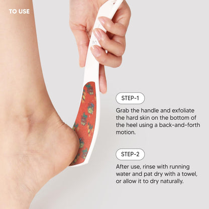 S-Line Emery Foot File, Colossal Double-Sided Pedicure Tool, Effective for Cracked Heel, Ergonomic Design for Easy Grip (White)