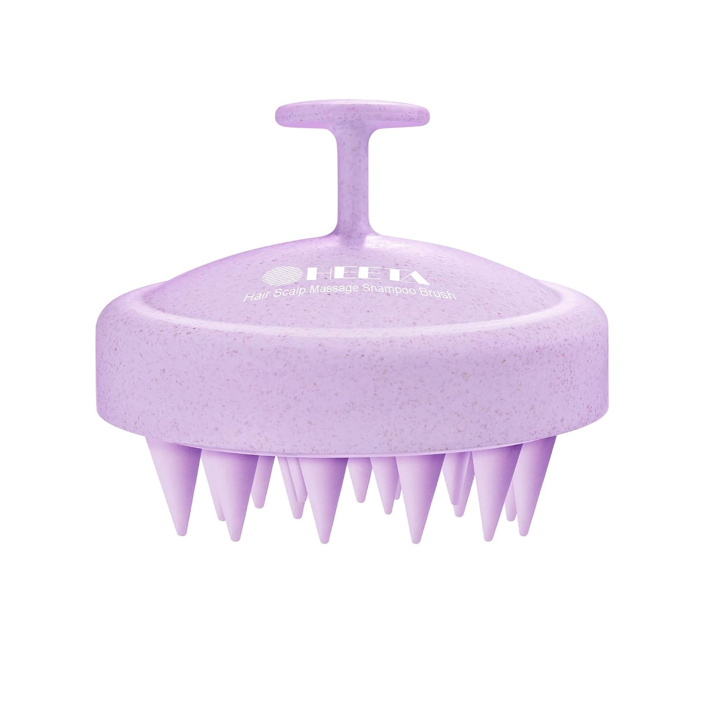 HEETA Scalp Massager Hair Growth, Soft Silicone Scalp Scrubber Shampoo Brush for Exfoliation, Dandruff Removal Head Massage Stress Relax, Wet & Dry Use for Thick Thin Curly Hair Care, Black