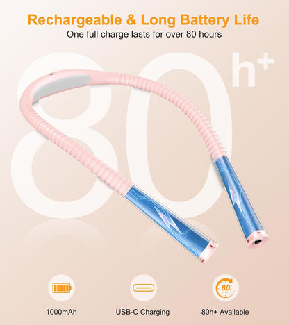 Gritin Book Light,Eye Caring 3 Colors & Stepless Dimming Neck Reading Light