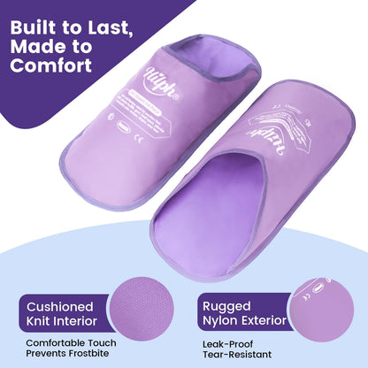 Hilph Foot Ice Pack Slippers,1 Pair Ice Pack for Foot and Toes for Plantar Fasciitis, Gout, Bunions & Neuropathy Relief, HSA or FSA Eligible Hot Cold Therapy Gel Slippers for Surgery Recovery, Blue