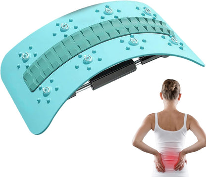 Back Stretcher Device, Multi-Level Back Support Adjustable, Spinal Board Massager with Curved Design, Stretching Equipment Tool Relieves Tension, for Daily Stretching and Relaxation