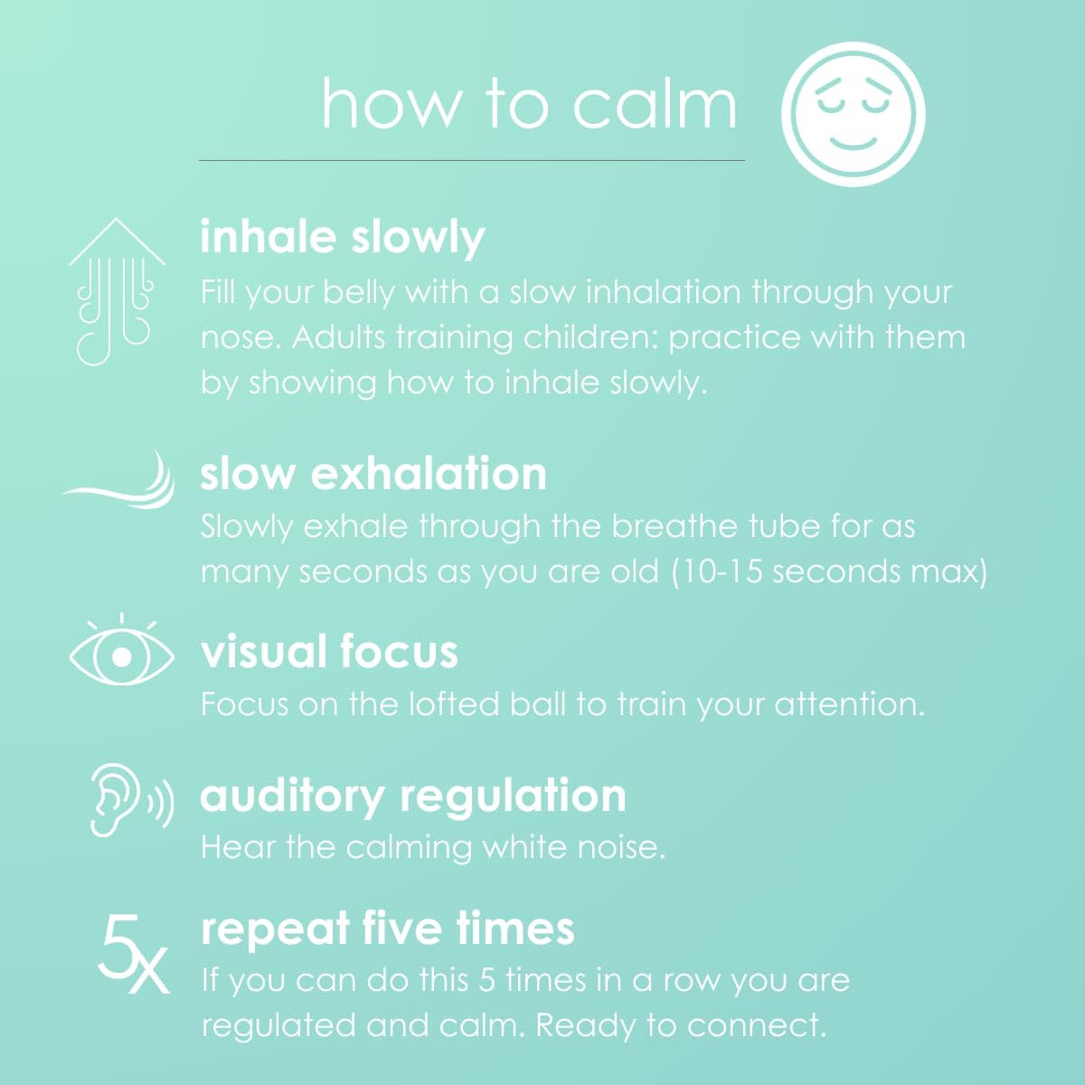 Product Title: webe kälm: Sensory tool for calming with slow exhalation, visual focus, and auditory regulation. Supports mindfulness, stress relief, bedtime, and anxiety. (Blue)
