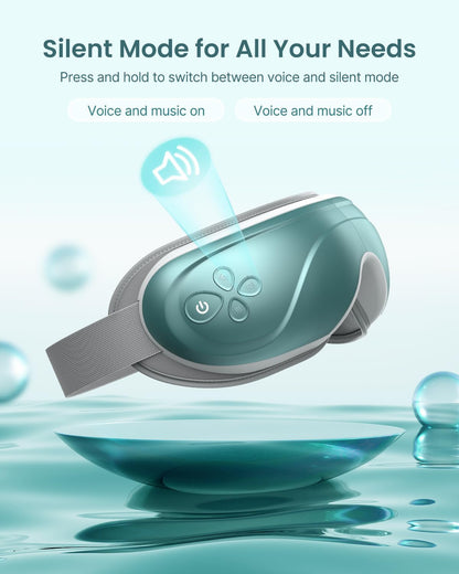 RENPHO Eye Massager with Heat, FSA Eligible HSA,Gifts for Men,Women,Eyeris 1 Eye Massager with Remote, Sleep Mask for Relieves Head Tension, Soothe & Refresh, Enhance Rest, White