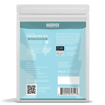 HANDPICK, Organic Chamomile Tea Bags (100 Herbal Tea Bags) Caffeine Free| Premium Floral Chamomile Herbal Tea in Eco-Conscious Teabags | Direct from Source