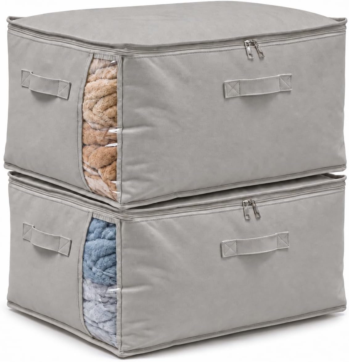 Canvas Comforter Storage Bags for Clothes & King Comforters, Natural