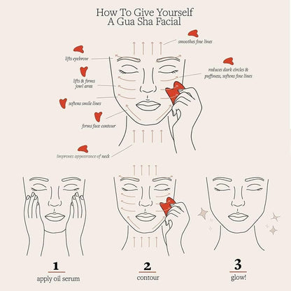 Gua Sha, Jade Stone Gua Sha Massage Tool, Guasha Tool for Face and Body Skin Massage. Gua Sha Set for Toxins Prevents Wrinkles for SPA Acupuncture, Therapy Trigger Point Treatment.