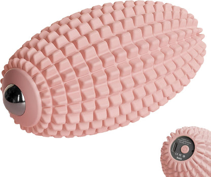 Vibrating Massage Ball for Full Body Relaxation, Silicone Trigger Point Massager Ball for Back, Neck, Foot, Muscle Recovery, Portable Rechargeable Massage Roller, 3 Vibration Modes (Black)