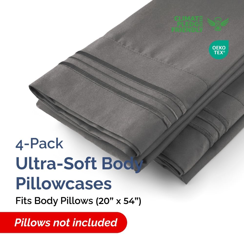Standard Pillow Cases Set of 10 - Ultra Soft Hotel Quality Pillowcase Covers - Comfy, Cozy & Wrinkle Free - Shrink, Stain and Fade Resistant - Machine Washable Pillow Protectors - 10 Pcs Set - White - Colors A