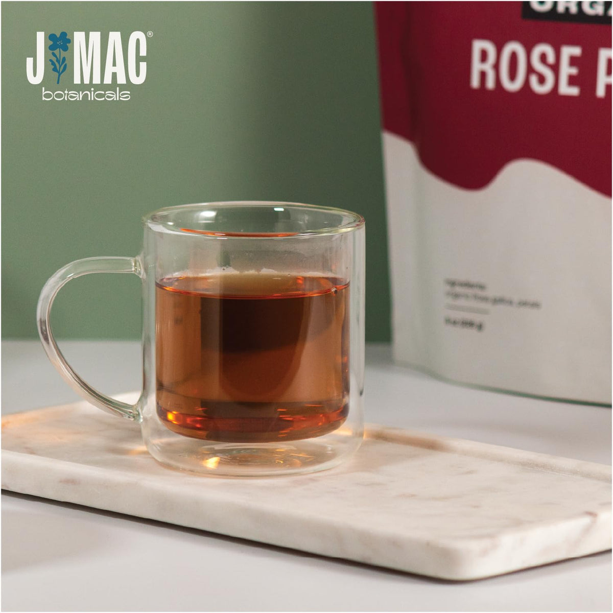 J MAC BOTANICALS, Organic Rose Petals (4 oz) Certified USDA Organic, edible, culinary grade dry rose petal, herbal tea, cooking and crafts