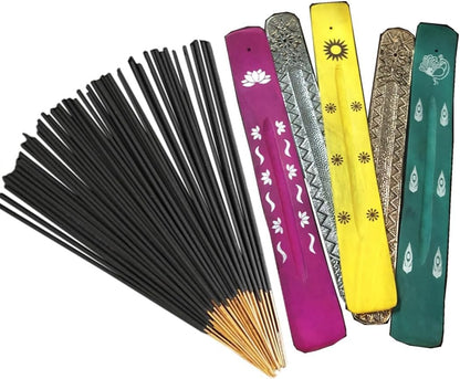 Hosley 320 Assorted Incense Sticks with Holder Eucalyptus, Fresh Bamboo, Lavender, Myrrh, Lavender Chamomile, Vanilla, Citrus, Dragon Blood Idea for Home, Wedding, Spa, Meditation & Aromatherapy