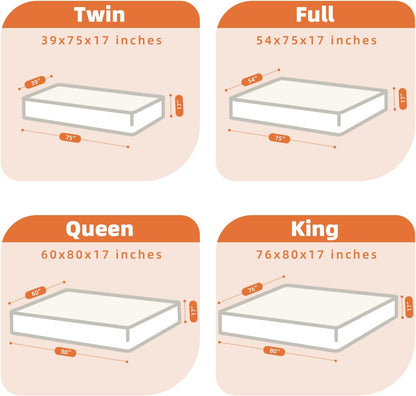 Organic King Mattress Protector - Top&Side 100% Waterproof Mattress Protectors, Breathable Organic Mattress Protector, Noiseless King Mattress Protectors Waterproof 80x76x17 in