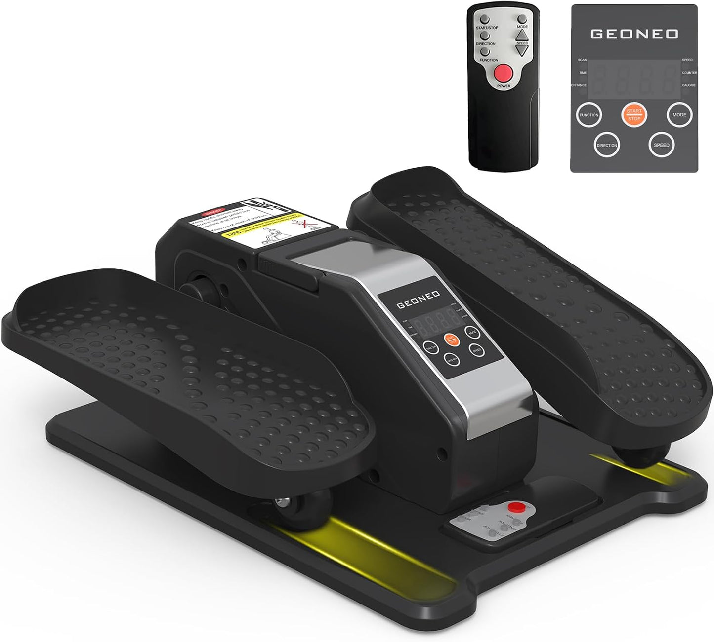 Under Desk Elliptical Machine, Electric Elliptical Exerciser for Senior, Quiet & Small Electric Seated Pedal Exerciser for Home with Monitor, Remote Control & 12 Adjustable Speeds
