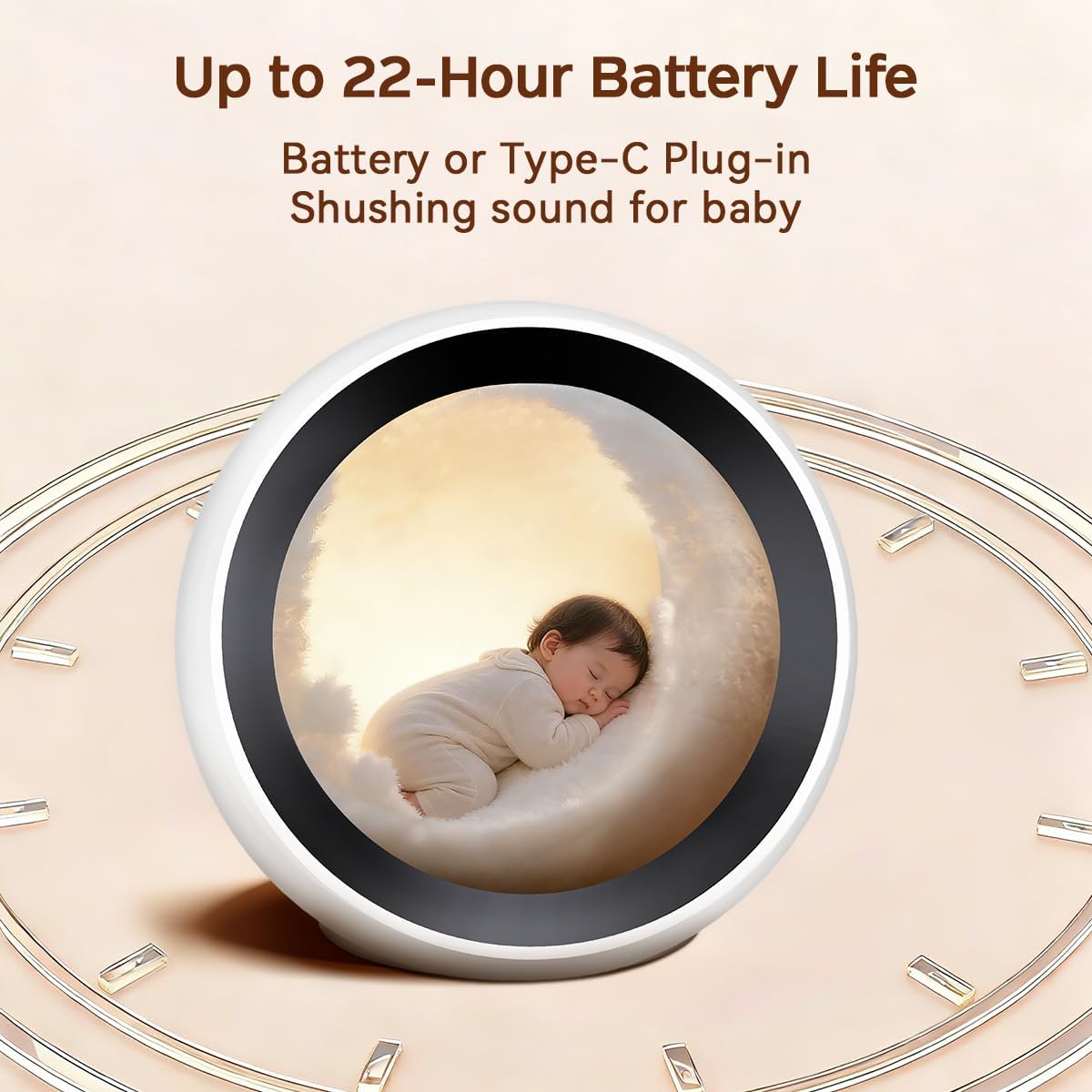 Sound Machine Baby Patter for Sleeping Cute White Noise Machine for Baby Kids Adults with 32 Soothing Sounds 32 Volume Levels Brown Noise Machine with 4 Timer Memory Funtion for Travel Office Privacy