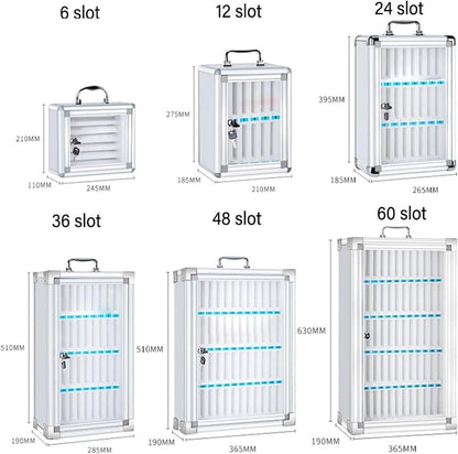 Portable Phone Charging Station with Slots for Classroom & Factory Use-Ideal for Schools,Nizes & Stores Mobile Devices Efficiently,Silver-6A