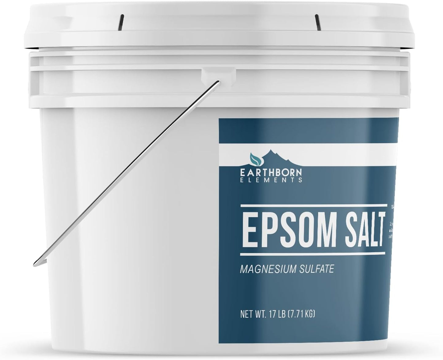 Earthborn Elements Epsom Salt (1 Gallon), Resealable Bucket, Magnesium Sulfate Soaking Solution, All-Natural