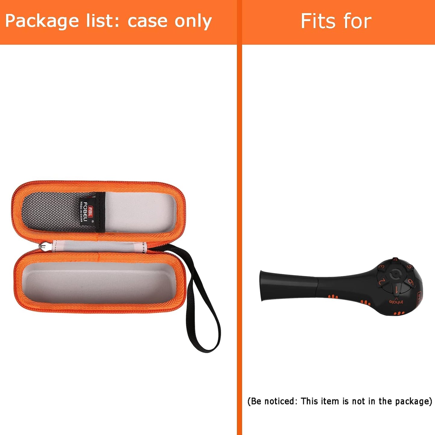 FBLFOBELI EVA Hard Carrying Case Compatible with The Breather/HETARU Natural Breathing Exercise Device, Hand-Held Inspiratory Expiratory Muscle Trainer (Blue, Case Only)