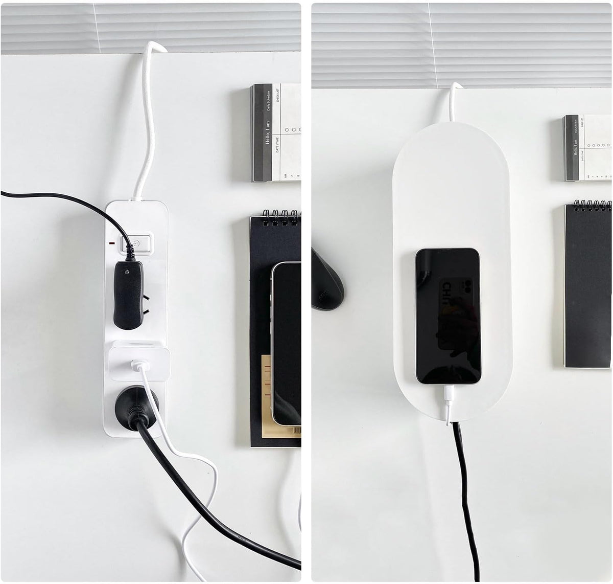 White Cable Box Organizer, Small, Plastic