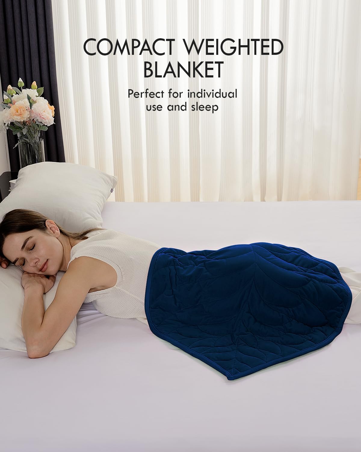 Kaisa Weighted Lap Blanket 7 lbs 41" x 53", Cozy Luxury Crystal Velvet Small Weighted Blanket for Adults, Portable Travel Weighted Blanket for Relaxation, All-Season Blanket, Machine Washable, Green