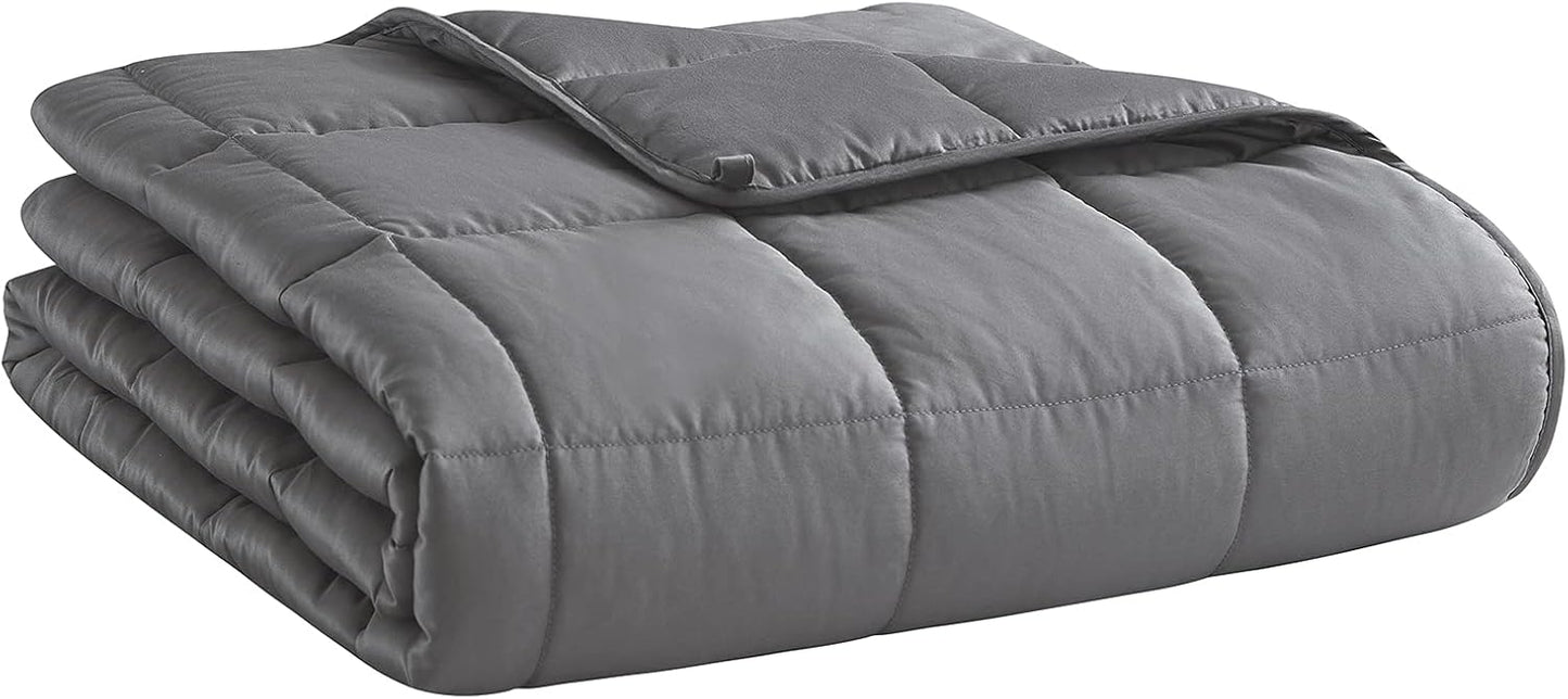 L'AGRATY Weighted Lap Pad 7lb: Small Weighted Blanket for Adults - Cooling Portable Travel Blanket for Relaxation Sleeping - Washable All-Season (29" x 24")
