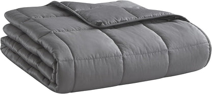 L'AGRATY Weighted Lap Pad 7lb: Small Weighted Blanket for Adults - Cooling Portable Travel Blanket for Relaxation Sleeping - Washable All-Season (29" x 24")