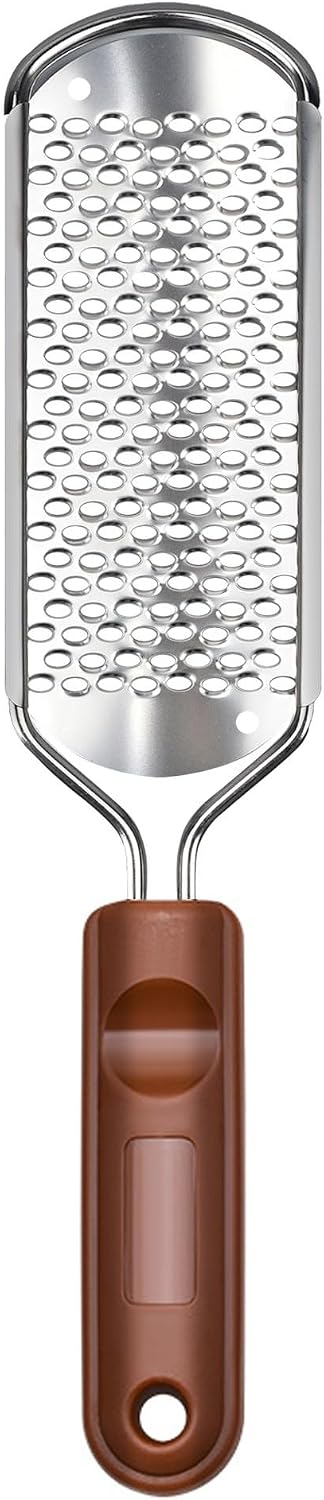 Foot Rasp Foot File, 2 Pcs Stainless Steel Pedicure Callus Remover for Feet, Professional Foot Care Tools for Pedicure to Removes Hard Skin Corns for Dry and Wet Feet