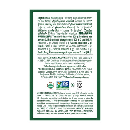 Traditional Medicinals Organic Lemon Ginger Tea, 1.13 Oz, 16 Count (Pack of 2)