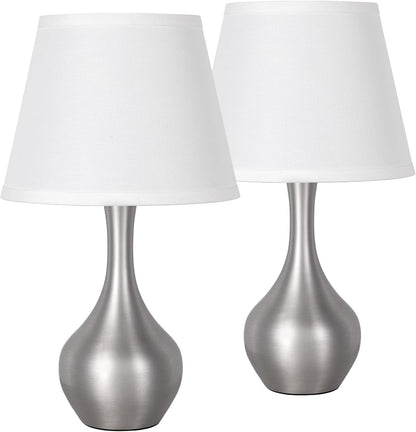 Seealle 16.1" Touch Table Lamps for Nightstand, 3-Way Dimmable Small Bedroom Lamps for Night Stands, Black Bedside Lamps for Living Room, Kids Room, End Table