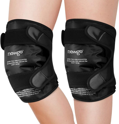 NEWGO Knee Ice Pack Wrap, Ice Pack for Knees Cold Compression Therapy for Knee Replacement Surgery, Arthritis Pain, ACL, Swelling, Sports Injuries (21.7" x 9.8") - Blue