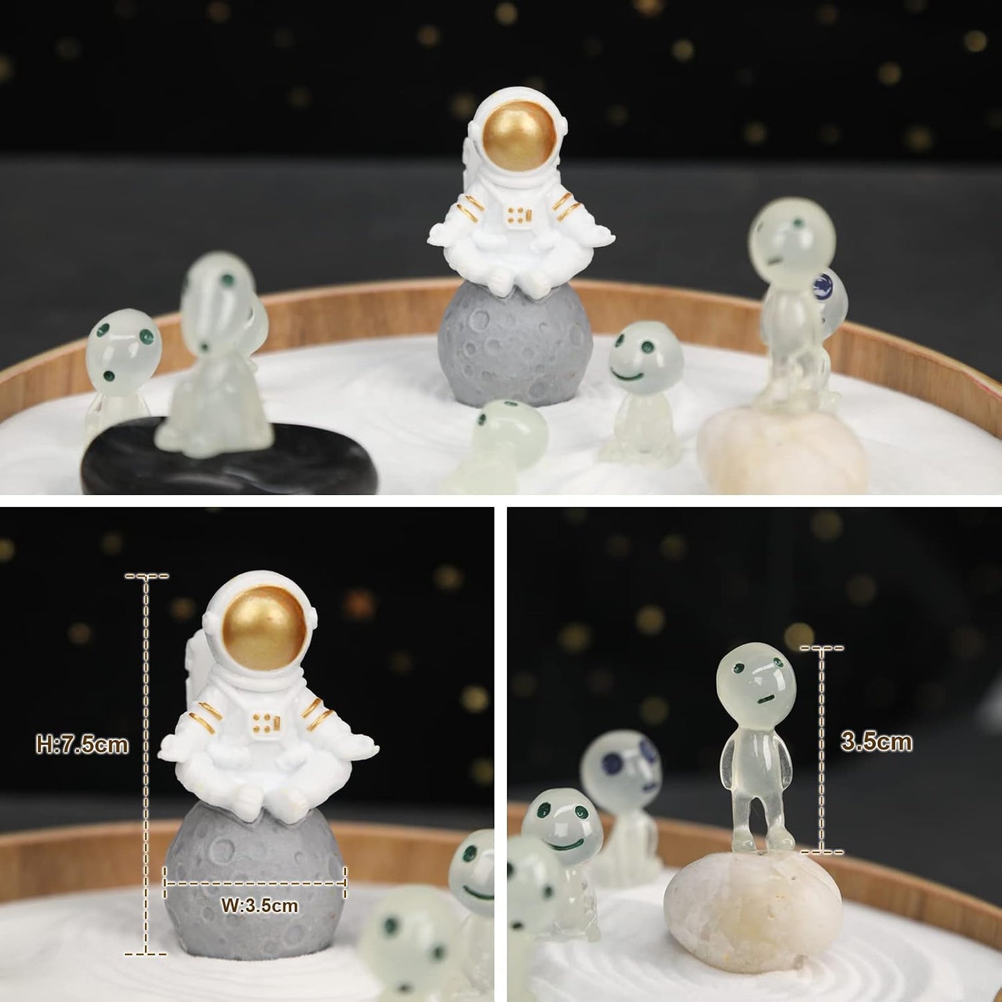 Mini Zen Garden for Desk Bodhi Tree and Buddha | Desktop Sand Tray Japanese Zen Garden Kit for Therapy Office Decor, Home Decor, Meditation Gifts