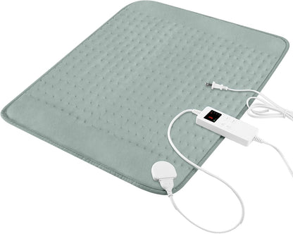 Heating Pad for Period Cramps, Heating Pad for Back/Neck/Shoulder Muscle Pain, 6 Heating & 4 Timer Setting, Auto Shut Off, Dry/Moist Heat & Machine Washable, Birthday Christma s Gifts for Women Mom