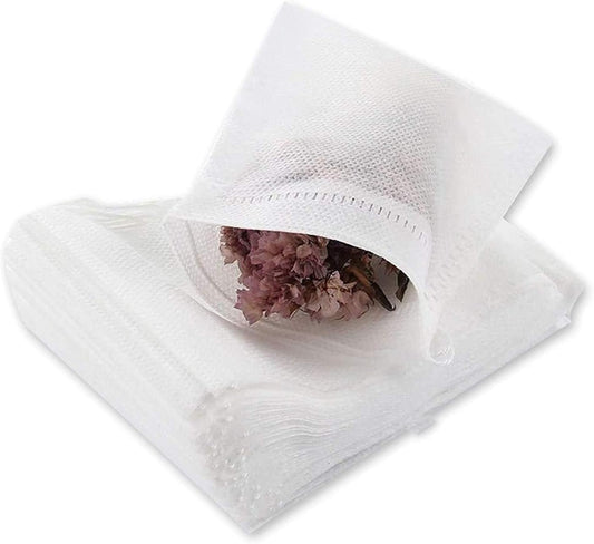 400 Pcs Tea Filter Bags Empty Tea Bags Drawstring Seal Tea Infusers Bag for Loose Leaf Tea