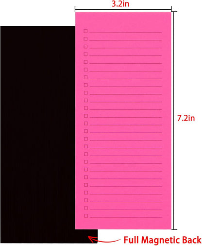 6 Pack Magnetic Notepads, Notepads Grocery List Magnet Pad for Fridge,Full Magnet Back Design Notepad for Grocery Lists, Shopping Lists, to-Do Lists(240 Sheets)