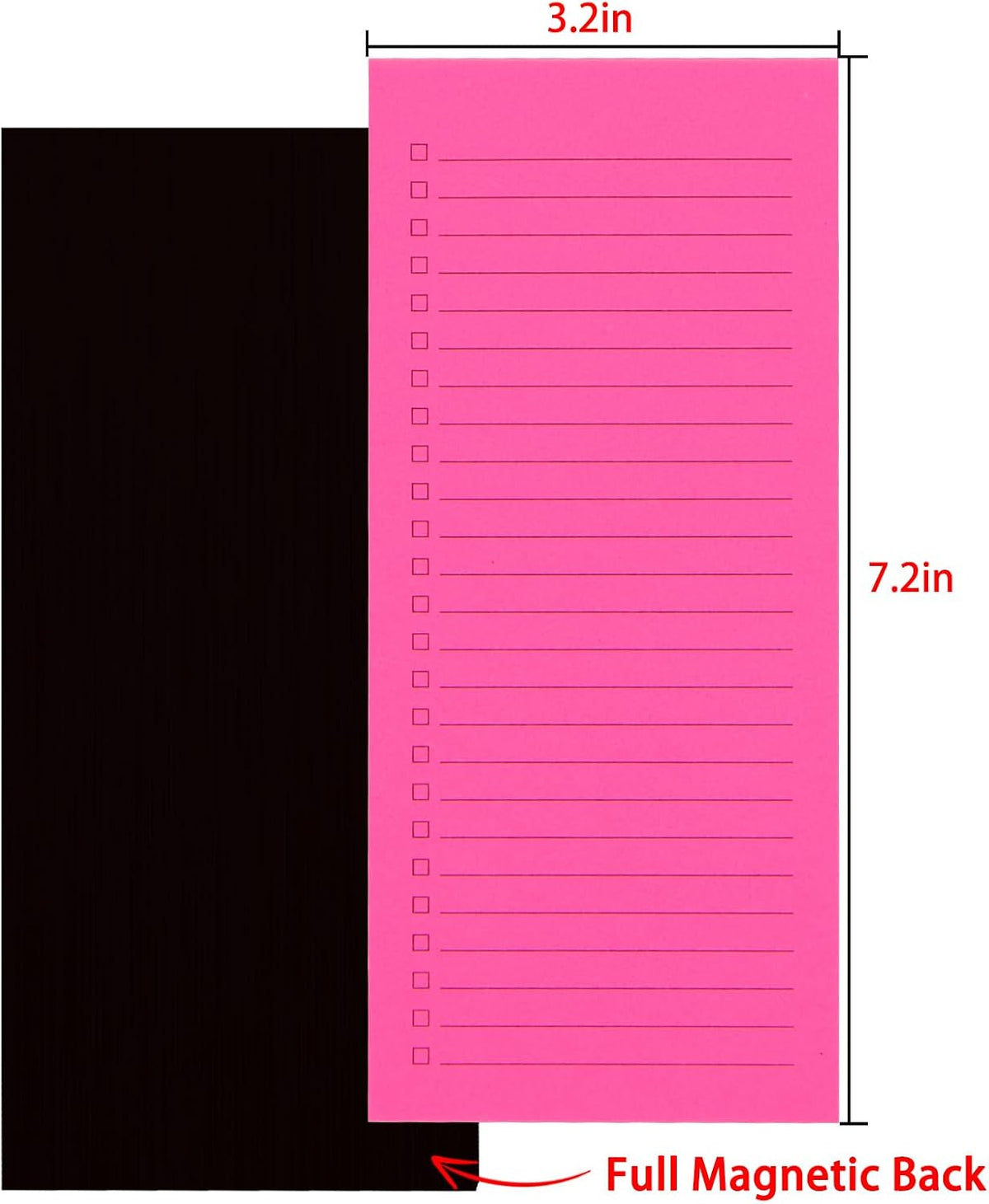 6 Pack Magnetic Notepads, Notepads Grocery List Magnet Pad for Fridge,Full Magnet Back Design Notepad for Grocery Lists, Shopping Lists, to-Do Lists(240 Sheets)