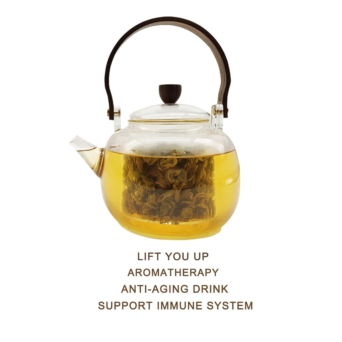 CAMEL Jasmine Green Tea - Loose Leaf Dragon Pearls, 4 oz, Natural Jasmine Aroma, Mellow Taste, Detox, Gluten Free, Vegan