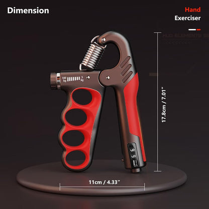 Grip Strength Trainer Forearm Strengthener, 11-220 lbs Adjustable Resistance, Automatic Counting, Ergonomic Design, Ideal Device for Grip Strengthening, Arthritis Relief, Hand Physical Therapy & Rehab