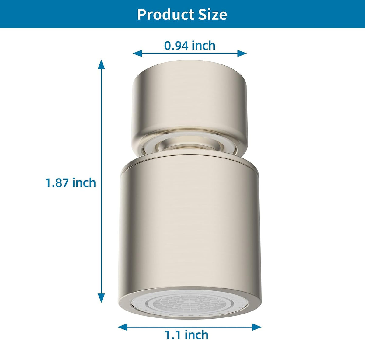 Hibbent NSF/ANSI/CAN 61 & cUPC Certified Faucet Aerator, Chrome