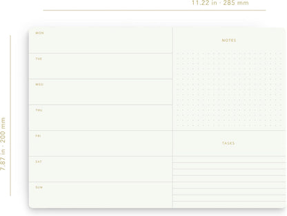 Daily Planner Notepad, A4, 52 Sheets, Undated,Time Blocking,Hourly Schedule