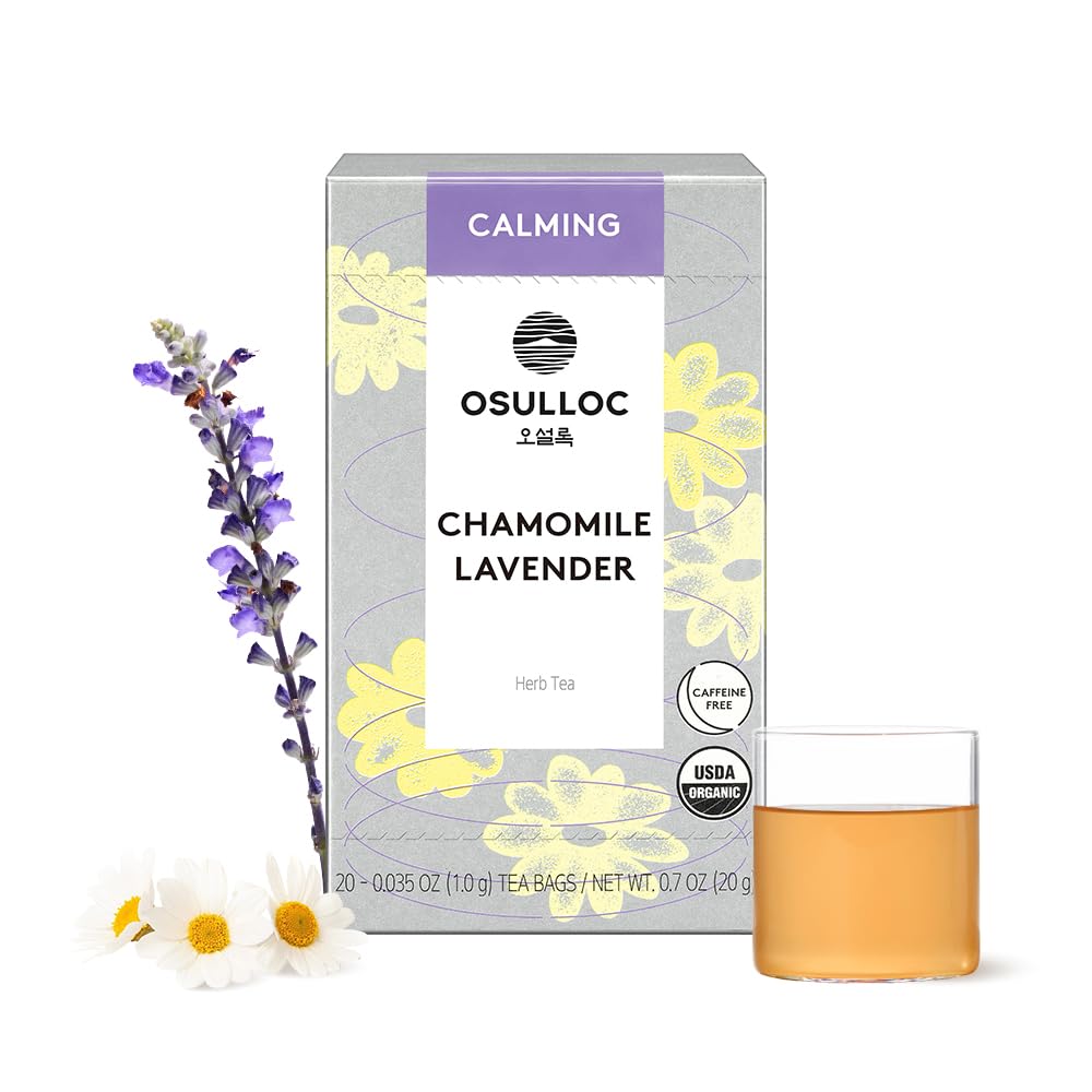 OSULLOC Chamomile Lavender Caffeine-Free Herbal Tea, 20 Count, 1.27 oz