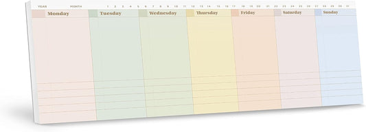 Oriday Weekly Calendar Planner Notepad Tear Off Pad (Rainbow) - Daily, Weekly Planning pads
