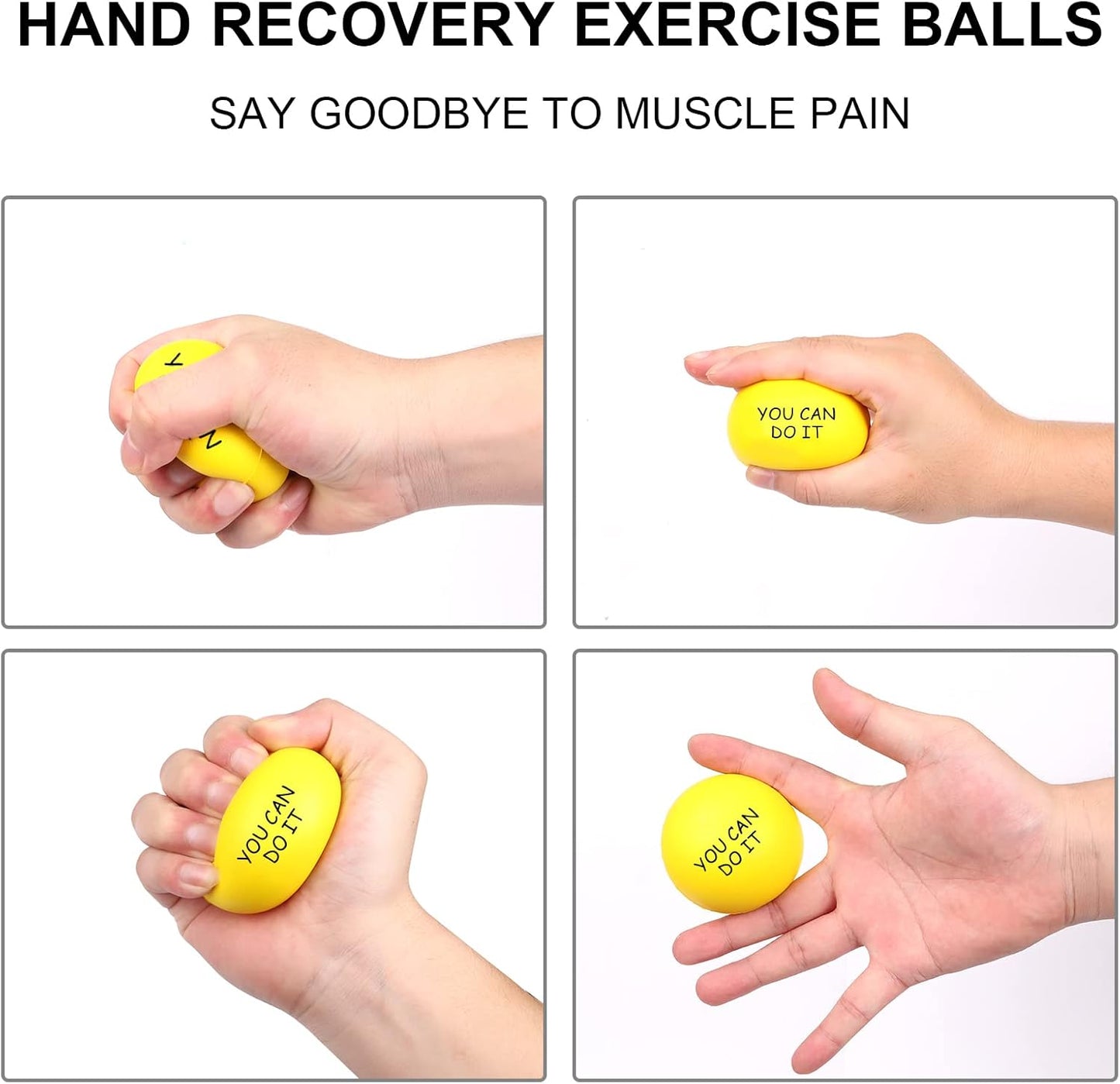 Lumarice Stress Balls (5 Pack) for Kids and Adults - Stress Relief Balls with Motivational Quetos - Hand Exercise Balls to Relieve Anxiety and Stress