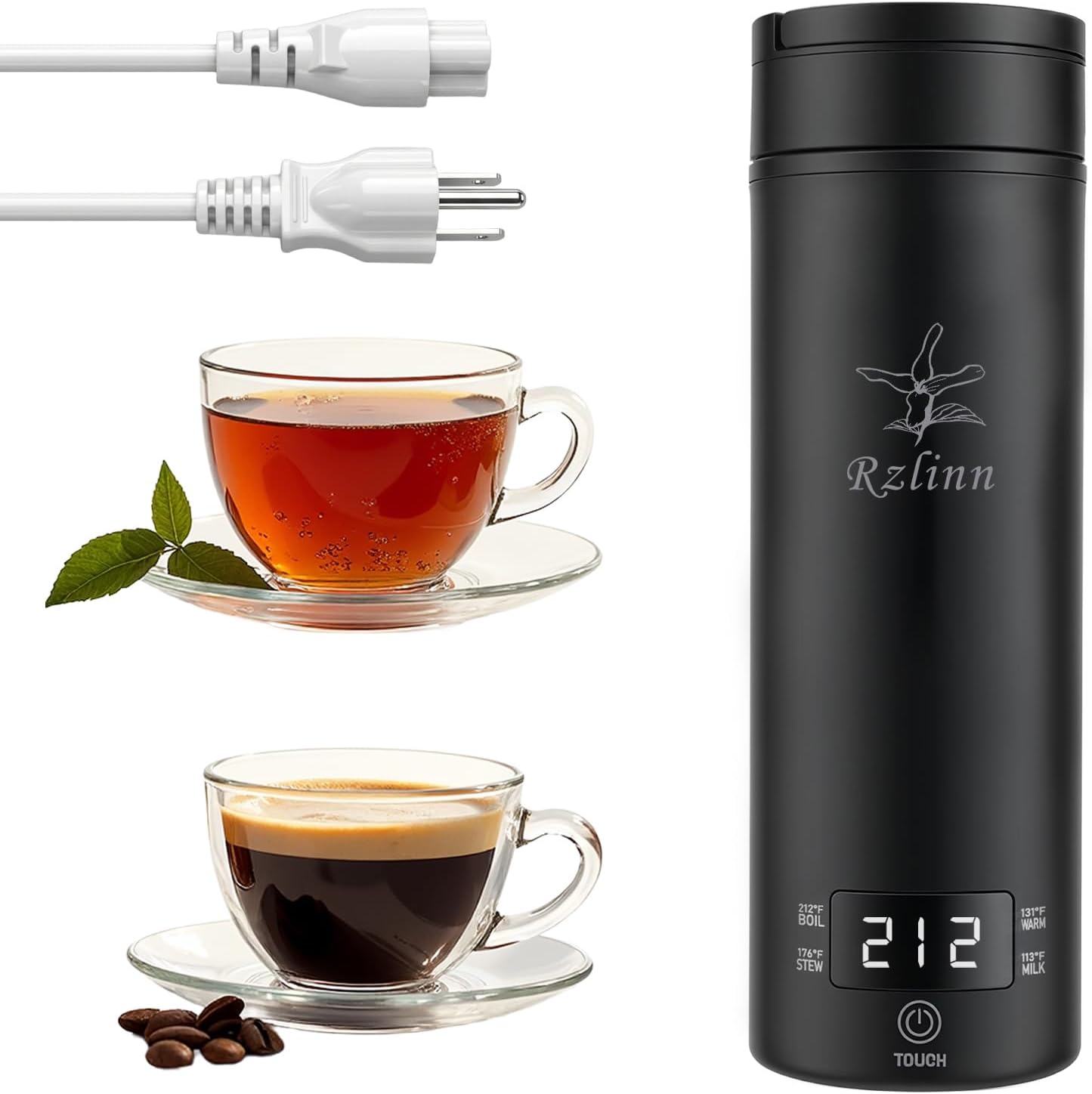 Portable Electric Kettle For Travel, 120V, 450ml, 4 Temperature Control